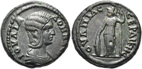 THRAKIEN. SERDICA 
Iulia Domna, 193 - 217 n. Chr. AE ø 24mm (9,43g). Vs.: ΙΟΥΛΙΑ ΔΟΜΝΑ CΕ, drapierte Büste n. r. Rs.: ΟΥΛΠΙΑC CΕΡΔΙΚΗC, Athena steht ...