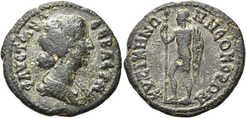 MYSIEN. KYZIKOS 
Faustina minor, 145 - 176 n. Chr. AE ø 22mm (9,47g). Vs.: ΦΑΥΣ...