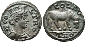 TROAS. ALEXANDRIA TROAS 
Pseudo-autonom. AE ø 21mm (5,11g). ca. 250 - 270 n. Chr. Vs.: CO-L TRO, drapierte Büste der Stadttyche mit Mauerkrone n. r. ...