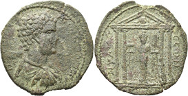 KARIEN. MYLASA 
Geta als Caesar, 198 - 209 n. Chr. AE ø 40mm (19,19g). Vs.: ΠΟ ΣΕΠΤΙΜΙΟΣ ΓΕΤΑΣ ΚΑΙ, drapierte Panzerbüste n. r. Rs.: ΜΥΛΑΣΕΩΝ, Kultbi...