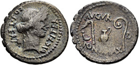 RÖMISCHE REPUBLIK. RÖMISCHE REPUBLIK NACH 211 V. CHR 
C. Iulius Caesar, 46 v. Chr. Denar ø 21mm (3,29g). Mzst. auf Sizilien? Vs.: DICT ITER - COS TER...