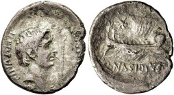 RÖMISCHE REPUBLIK. RÖMISCHE REPUBLIK NACH 211 V. CHR 
Q. Nasidius, 44 - 43 v. Chr. Denar ø 20mm (3,05g). Mzst. mobil im Heer des Pompeius. Vs.: NEPTV...