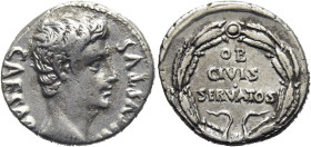 RÖMISCHE KAISERZEIT. 
Augustus, 27 v. Chr. - 14 n. Chr. AE "Denar" AE- Anima. ø 18mm (3,84g). 19 v. Chr. Mzst. Colonia Patricia. Vs.: CAESAR AVGVSTVS...