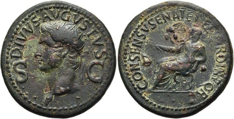 RÖMISCHE KAISERZEIT. 
Divus Augustus, ab 14 n. Chr. AE Dupondius ø 32mm (15,79g...