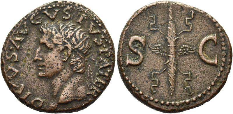 RÖMISCHE KAISERZEIT. 
Divus Augustus, ab 14 n. Chr. AE As ø 28mm (11,42g). Gepr...