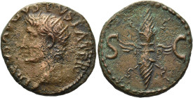 RÖMISCHE KAISERZEIT. 
Divus Augustus, ab 14 n. Chr. AE As ø 27mm (11,74g). Geprägt unter Tiberius, ca. 34 - 37 n. Chr. Mzst. Rom. Vs.: DIVVS AVGVSTVS...