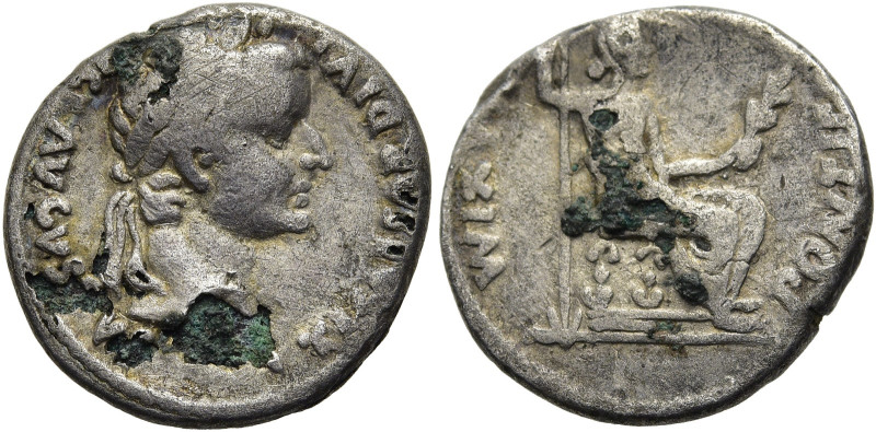 RÖMISCHE KAISERZEIT. 
Tiberius, 14 - 37 n. Chr. Denar ø 18mm (2,52g). 36 - 37 n...