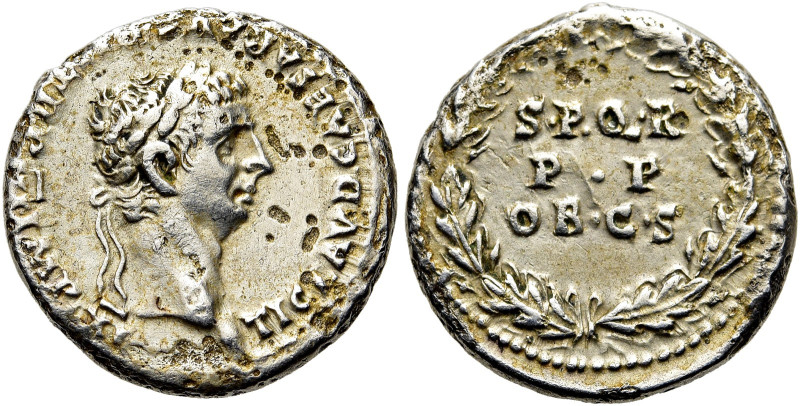 RÖMISCHE KAISERZEIT. 
Claudius, 41 - 54 n. Chr. Denar ø 18mm (3,66g). 46 - 47 n...