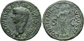 RÖMISCHE KAISERZEIT. 
Claudius, 41 - 54 n. Chr. AE As ø 31mm (12,00g). 42 - 43 n. Chr. Mzst. Rom. Vs.: TI CLAVDIVS CAESAR AVG P M TR P IMP P P, Kopf ...