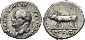 RÖMISCHE KAISERZEIT. 
Vespasian, 69 - 79 n. Chr. Denar ø 18mm (2,67g). 77 - 78 n. Chr. Mzst. Rom. Vs.: IMP CAESAR VESPASIANVS AVG, Kopf mit Lorbeerkr...