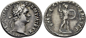 RÖMISCHE KAISERZEIT. 
Domitian, 81 - 96 n. Chr. Denar ø 19mm (3,28g). 90 - 91 n. Chr. Mzst. Rom. Vs.: IMP CAES DOMIT AVG GERM P M TR P VIIII, Kopf mi...