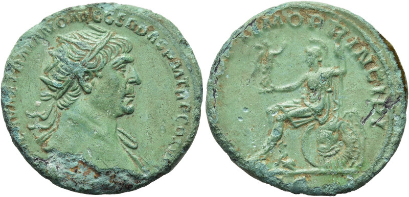 RÖMISCHE KAISERZEIT. 
Trajan, 98 - 117 n. Chr. AE Dupondius ø 27mm (9,74g). 108...