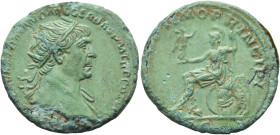 RÖMISCHE KAISERZEIT. 
Trajan, 98 - 117 n. Chr. AE Dupondius ø 27mm (9,74g). 108 - 109/10 n. Chr. Mzst. Rom. Vs.: IMP CAES NERVAE TRAIANO AVG GER DAC ...