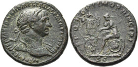 RÖMISCHE KAISERZEIT. 
Trajan, 98 - 117 n. Chr. AE As ø 27mm (11,18g). ca. 106 - 107 n. Chr. Mzst. Rom. Vs.: IMP CAES NERVAE TRAIANO AVG GER DAC P M T...