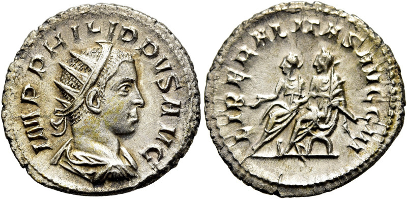 RÖMISCHE KAISERZEIT. 
Philipp II., 247 - 249 n. Chr. Antoninian ø 22mm (3,84g)....