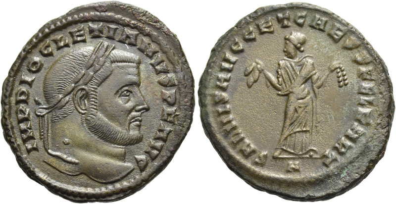 RÖMISCHE KAISERZEIT. 
Diocletian, 284 - 305 n. Chr. AE Follis ø 28mm (10,27g). ...