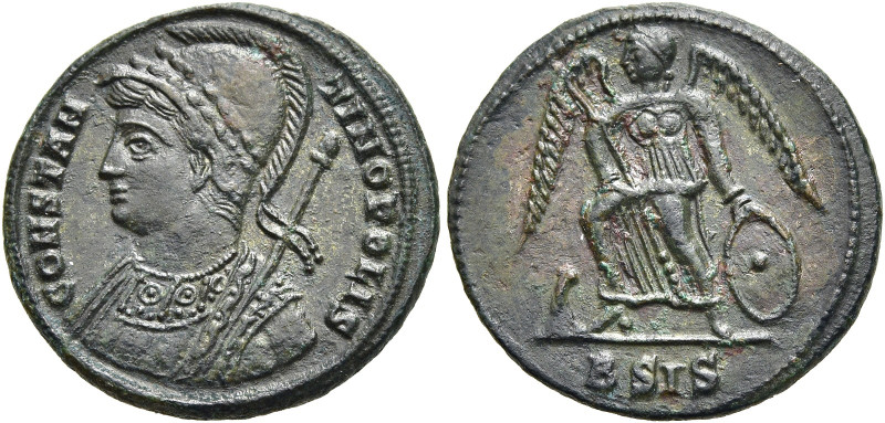 RÖMISCHE KAISERZEIT. 
Stadtprägung aus der Zeit Constantin I. AE Follis ø 19mm ...