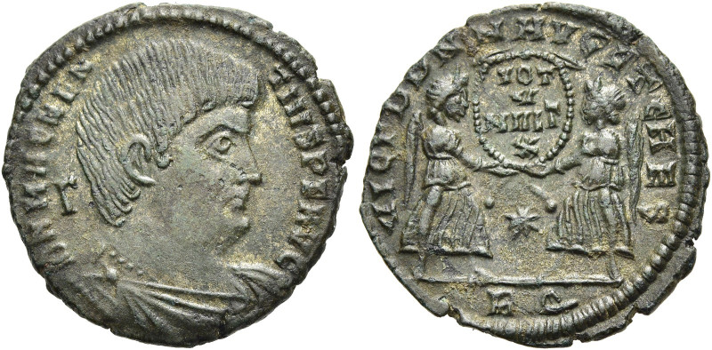RÖMISCHE KAISERZEIT. 
Magnentius, 350 - 353 n. Chr. AE Maiorina ø 22mm (3,46g)....