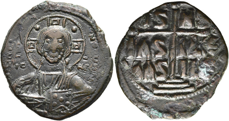 Anonymer Follis, geprägt unter Romanos III. AE ø 30mm (9,28g). ca. 1030 - 1040 n...