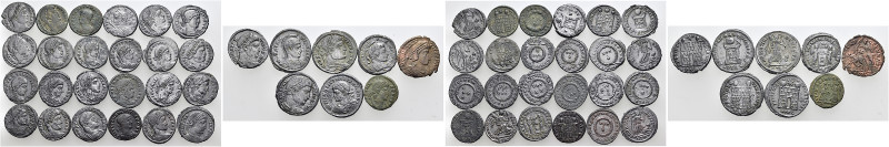 Spätantike Bronzemünzen. AE 4. Jh. n. Chr. Auswahl von Folles des konstantinisch...