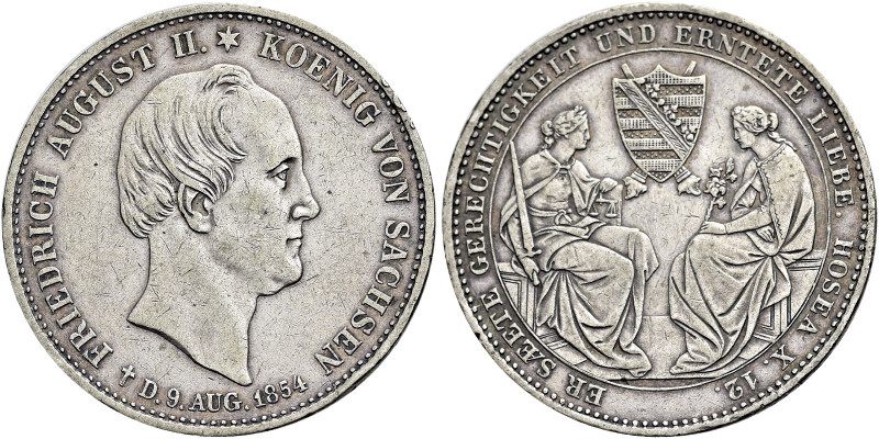 SACHSEN, Kurfürsten und Albertiner. 
Friedrich August II., 1836 - 1854. Taler 1...