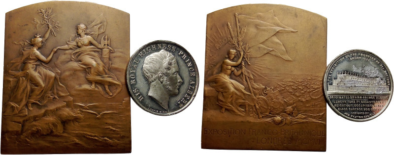 AUSSTELLUNGEN. FRANKREICH 
AE Lot. 1 x Bronzeplakette 1908, von Charles Pillet,...