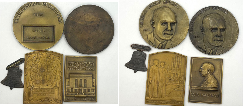 Sonstige. 
AE Lot. 1 x Bronzeplakette auf die Universität Chicago, 1 x Bronzepl...