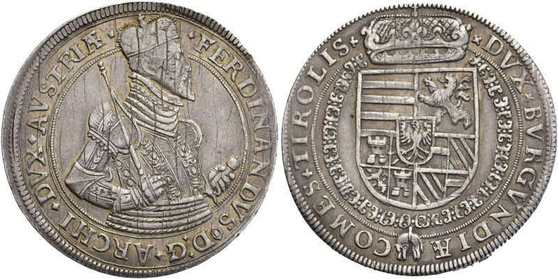 HABSBURGER BIS 1866. 
Erzherzog Ferdinand, 1564-1595. Reichstaler o.J., Hall. G...