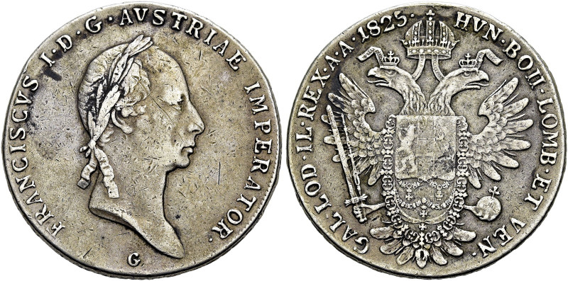 HABSBURGER BIS 1866. 
Franz II. / I., 1792-1835. Taler 1825 G, Nagybanya. Für U...