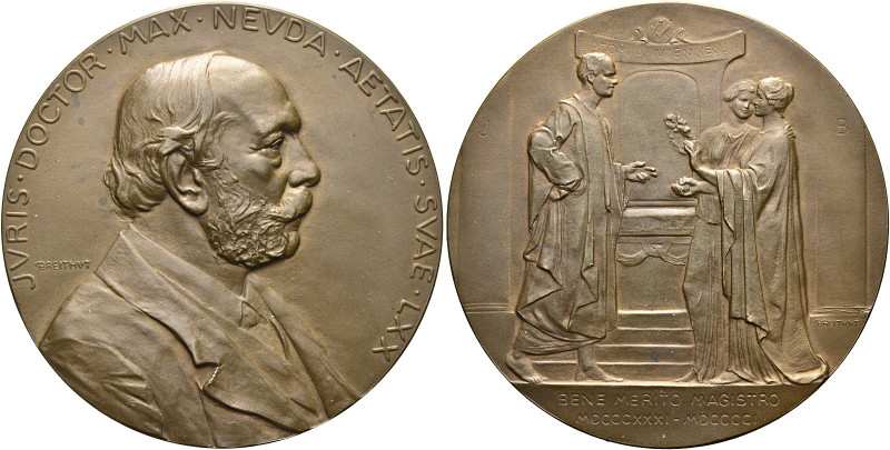 HABSBURGER BIS 1866. 
Franz Josef, 1848 - 1916. AE Bronzemedaille 1901, von Pet...