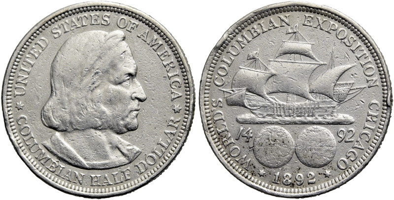 VEREINIGTE STAATEN (USA). 
1/2 Dollar 1892, Philadelphia. World's Columbian Exp...