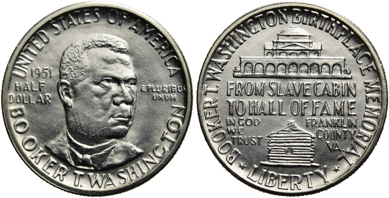 VEREINIGTE STAATEN (USA). 
1/2 Dollar 1951, Philadelphia. Booker T. Washington....