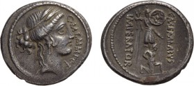 MONETE ROMANE REPUBBLICANE. 
GENS MEMMIA (56 A.C.). DENARIO
C. Memmius L. f. Gemellus. Roma. Argento, 3,92 gr, 17x18 mm. BB+
D: C. MEMMI. C. F. Tes...