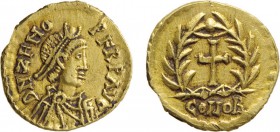 OSTROGOTI IN ITALIA. MILANO. ODOACRE (476-493). 
TREMISSE A NOME DI ZENO (474-491).
Mediolanum. Oro, 1,44 gr, 14 mm. BB. Raro.
D: Busto diademato ...