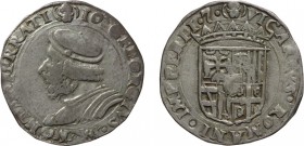 ZECCHE ITALIANE. CASALE. 
GIAN GIORGIO PALEOLOGO (1530-1533). CAVALLOTTO
Argento, 3,88 gr, 25 mm. BB. Molto Rara.
D: IO G(F)EORGIVS . M . MONTIS FE...