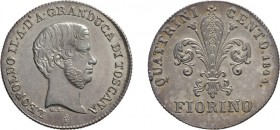 ZECCHE ITALIANE. GRANDUCATO DI TOSCANA. 
LEOPOLDO II DI LORENA (1824-1859). 
FIORINO 1844
Argento, 6,86 gr, 24 mm. qFDC
D: LEOPOLDO II A D'A GRAND...