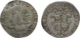 ZECCHE ITALIANE. MILANO. FRANCESCO II SFORZA (1521-1535).
10 SOLDI DETTO 'SEMPREVIVO'
Argento, 4,34 gr, 25 mm. Meglio di BB. Rara.
D: FRANCISCVS SE...