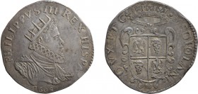 ZECCHE ITALIANE. MILANO. FILIPPO III DI SPAGNA (1598-1621). 
DUCATONE 1608
Argento, 31,92 gr, 42 mm. Delicata patina. Buon BB.
D: PHILIPPVS III REX...