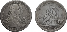 ZECCHE ITALIANE. REGNO DI NAPOLI. 
FERDINANDO IV (1759-1816). 120 GRANA 1772
Napoli. Argento, 25 gr, 40 mm. MB . Rara.
D: FERDINANDVS REX MARIA CAR...