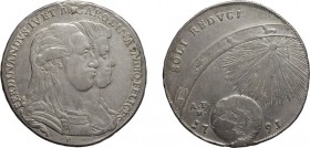 ZECCHE ITALIANE. NAPOLI. 
FERDINANDO IV (1759-1816). PIASTRA 120 GRANA
Argento, 27,20 gr, 40 mm, tracce di montatura altrimenti BB
D: FERDINANDUS I...