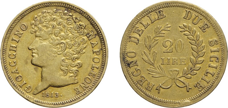 ZECCHE ITALIANE. NAPOLI (PERIODO NAPOLEONICO). GIOACHINO NAPOLEONE MURAT (1808-1...