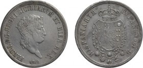 ZECCHE ITALIANE. REGNO DELLE DUE SICILIE. 
FERDINANDO IV (1759-1816). 120 GRANA 1818
Napoli. Argento, 27,44 gr, 38 mm. II tipo. BB+
D: FERD . I . D...