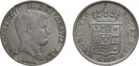 ZECCHE ITALIANE. REGNO DELLE DUE SICILIE. 
FERDINANDO II DI BORBONE (1839-1859). 120 GRANA 1834
Napoli. Argento, 27,45 gr, 37 mm. Lievissime mancanz...