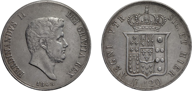 ZECCHE ITALIANE. REGNO DELLE DUE SICILIE. 
FERDINANDO II DI BORBONE (1839-1859)...