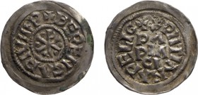 ZECCHE ITALIANE. PAVIA. BERENGARIO I RE D'ITALIA (888-915). 
DENARO
Argento, 1,60 gr, 21 mm. SPL. Molto Rara.
D: + BERENGARI IMP Cristogramma affia...