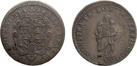 ZECCHE ITALIANE. PIACENZA. 
RANUCCIO II FARNESE (1646-1694). 
QUARANTANO 1673
Argento, 9,27 gr, 30 mm. Delicata patina. BB. Rara.
D: RANVT FAR PLA...