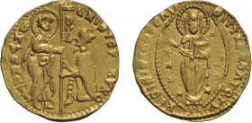 ZECCHE ITALIANE. VENEZIA. CRISTOFORO MORO (1462-1471). DUCATO
Oro, 3,52 gr, 20 mm. BB+
D: CRISTOF' MAVRO S M VENETI San Marco porge il vessillo al D...