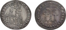 ZECCHE ITALIANE. VENEZIA. REPUBBLICA.
PASQUALE CICOGNA (1585-1595). OSELLA 1586
Argento, 9,22 gr, 36 mm, SPL. Rara.
D: * S . M . VENET * . PASC . C...