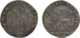 ZECCHE ITALIANE. VENEZIA. ALVISE CONTARINI (1676-1682). DUCATO
Argento, 19,49 gr, 38 mm. BB
D: San Marco seduto in trono benedice e porge il vessill...