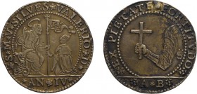 ZECCHE ITALIANE. VENEZIA. 
SILVESTRO VALIER (1694-1700). OSELLA 1697 
Argento, 10 gr, 36 mm, tracce di montatura, MB+. Rara
D: S M V SILVES VALERIO...